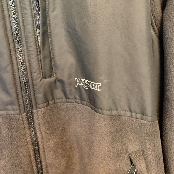 New Mens JanSport Gray Polar Fleece Jacket Size XL Windbreaker - Picture 6 of 9